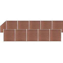 Schuttingset 10 vierkant en 1 schuin 1830x186 cm HKC>vidaXL Sale