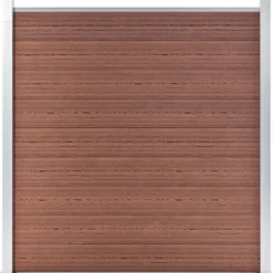 Tuinafscheidingen*vidaXL Schuttingset 6 vierkant en 1 schuin 1138x186 cm HKC Bruin