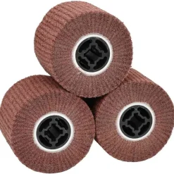 Gereedschapaccessoires*vidaXL Schuurrollen 3 pcs Bruin 12 x 12 x 10 cm Synthetische Vezel