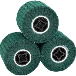 Gereedschapaccessoires*vidaXL Schuurrollen 3 pcs Groen 12 x 12 x 10 cm Synthetische Vezel