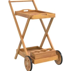 Serveerwagen 54x87x90 cm massief acaciahout>vidaXL Sale