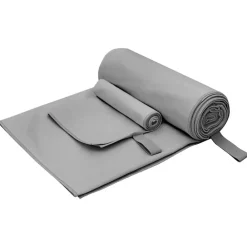 Linnengoed*vidaXL Set van Sporthanddoeken 2 pcs Stof Donkergrijs