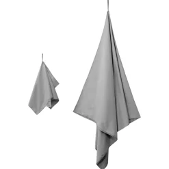 Linnengoed*vidaXL Set van Sporthanddoeken 2 pcs Stof Donkergrijs