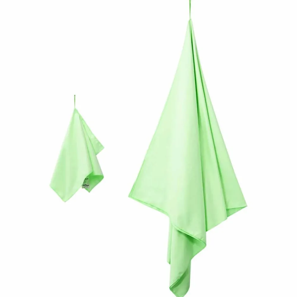 Linnengoed*vidaXL Set van Sporthanddoeken 2 pcs Stof Groen