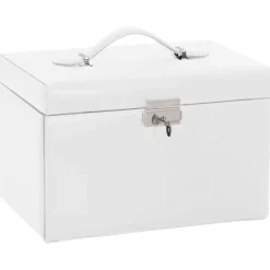Sieradendoosje 3laags met spiegel afsluitbaar 26x18x17,5 cm>vidaXL Hot