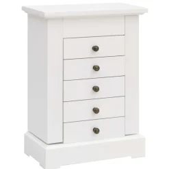 Sieradenkastje met spiegel 25x13,5x34 cm MDF>vidaXL Sale