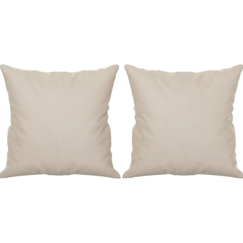 Woon- & Tuinaccessoires*vidaXL Sierkussens 2 st 40x40 cm microvezelstof crèmekleurig Crème