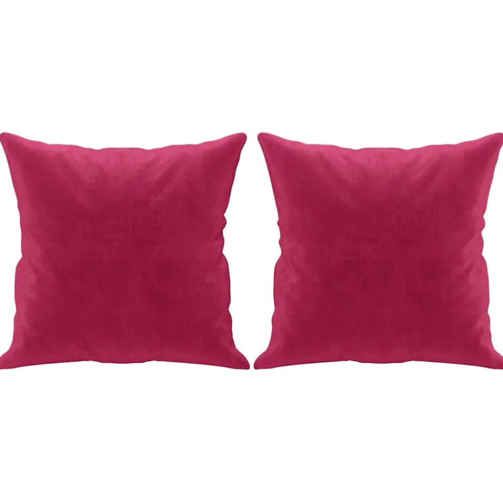 Woon- & Tuinaccessoires*vidaXL Sierkussens 2 st 40x40 cm fluweel Wijnrood