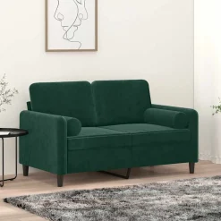 Woon- & Tuinaccessoires*vidaXL Sierkussens 2 st 15x50 cm fluweel Donkergroen