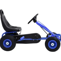 Speelgoed*vidaXL Skelter met pedalen en pneumatische banden Blauw