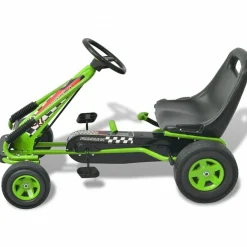 Speelgoed*vidaXL Skelter met pedalen en verstelbare zitting Groen