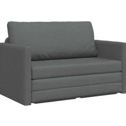 Banken*vidaXL Slaapbank 110cm Stof Donkergrijs