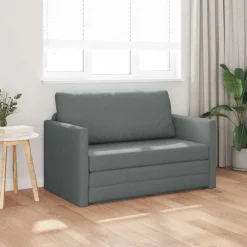 Banken*vidaXL Slaapbank 110cm Stof Donkergrijs