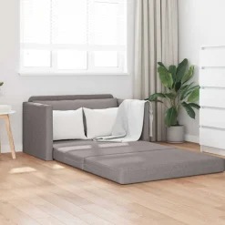 Banken*vidaXL Slaapbank 110cm Stof Taupe