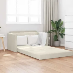 Slaapbank Crème 124 x 71 x 78 cm Fluweel>vidaXL Clearance