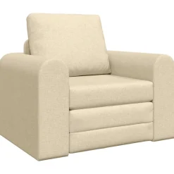 Banken*vidaXL Slaapbank Crème 98 x 71 x 83 cm Stof Cr&egrave;me