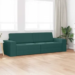 Banken*vidaXL Slaapbank 245 x 78 x 77 cm Stof Donkergroen