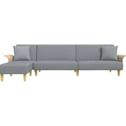 Slaapbank L-vormig 279x140x70 cm stof><noscript><img width=