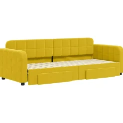 Slaapbank met onderschuifbed en lades 80x200 cm fluweel><noscript><img width=