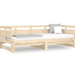 Slaapbank uitschuifbaar massief grenenhout 2x(90x200) cm>vidaXL