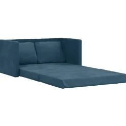 Banken*vidaXL Slaapbank vloermodel 2-in-1 122x204x55 cm fluweel Blauw