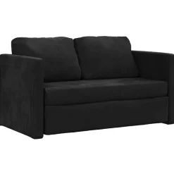 Banken*vidaXL Slaapbank vloermodel 2-in-1 122x204x55 cm fluweel Zwart
