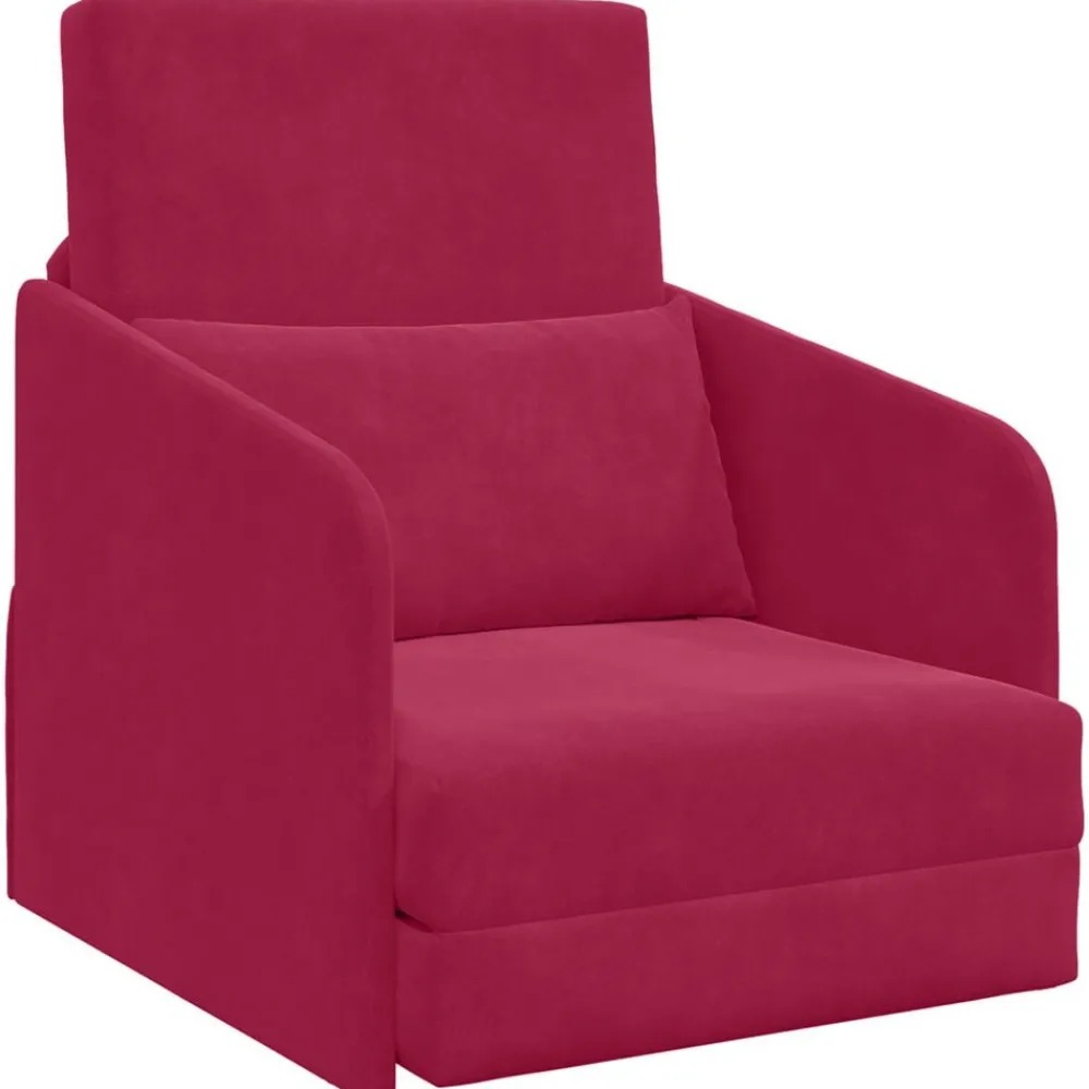 Banken*vidaXL Slaapbank 65 x 80 x 83 cm Fluweel Wijnrood