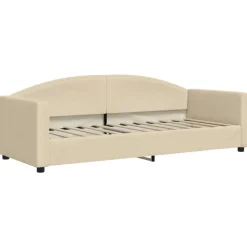Slaapbank 80x200 cm stof crèmekleurig>vidaXL Discount