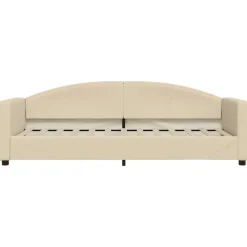 Slaapbank 80x200 cm stof crèmekleurig><noscript><img width=