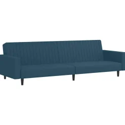 Banken*vidaXL Slaapbank 2-zits fluweel Blauw