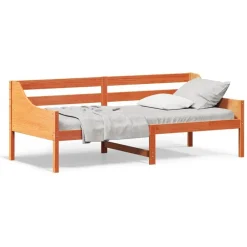 Bedden & Accessoires*vidaXL Slaapbank zonder matras 80x200 cm massief grenenhout was Bruin
