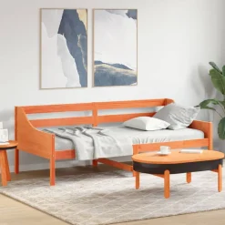Bedden & Accessoires*vidaXL Slaapbank zonder matras 80x200 cm massief grenenhout was Bruin