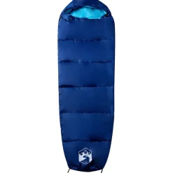 Buitensport*vidaXL Slaapzak mummie voor volwassenen 3 seizoenen marineblauw en blauw