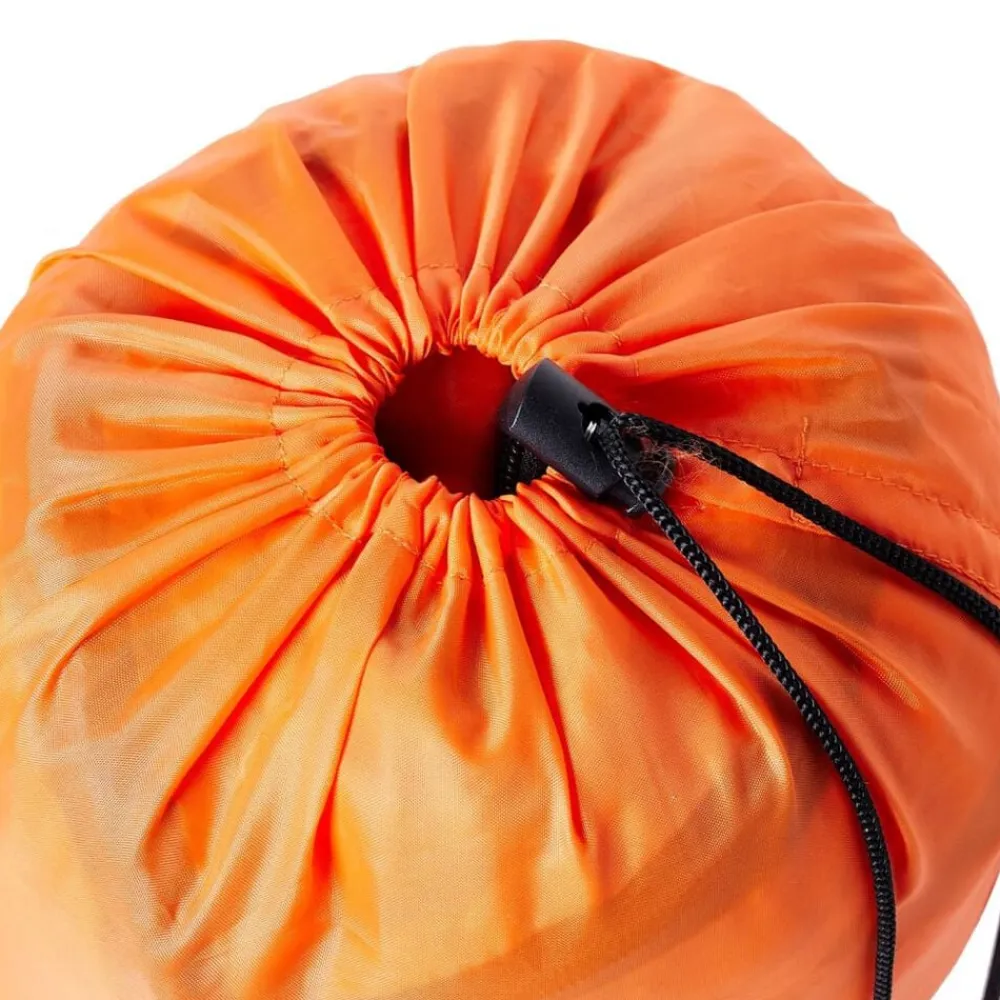 Buitensport*vidaXL Slaapzak mummie voor volwassenen 3 seizoenen Oranje en zwart