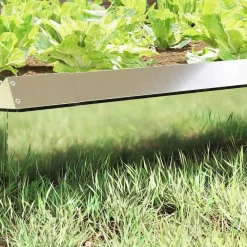 Tuinafscheidingen*vidaXL Slakkenhekje Zilver 50 x 3,5 x 25 cm Gegalvaniseerd staal