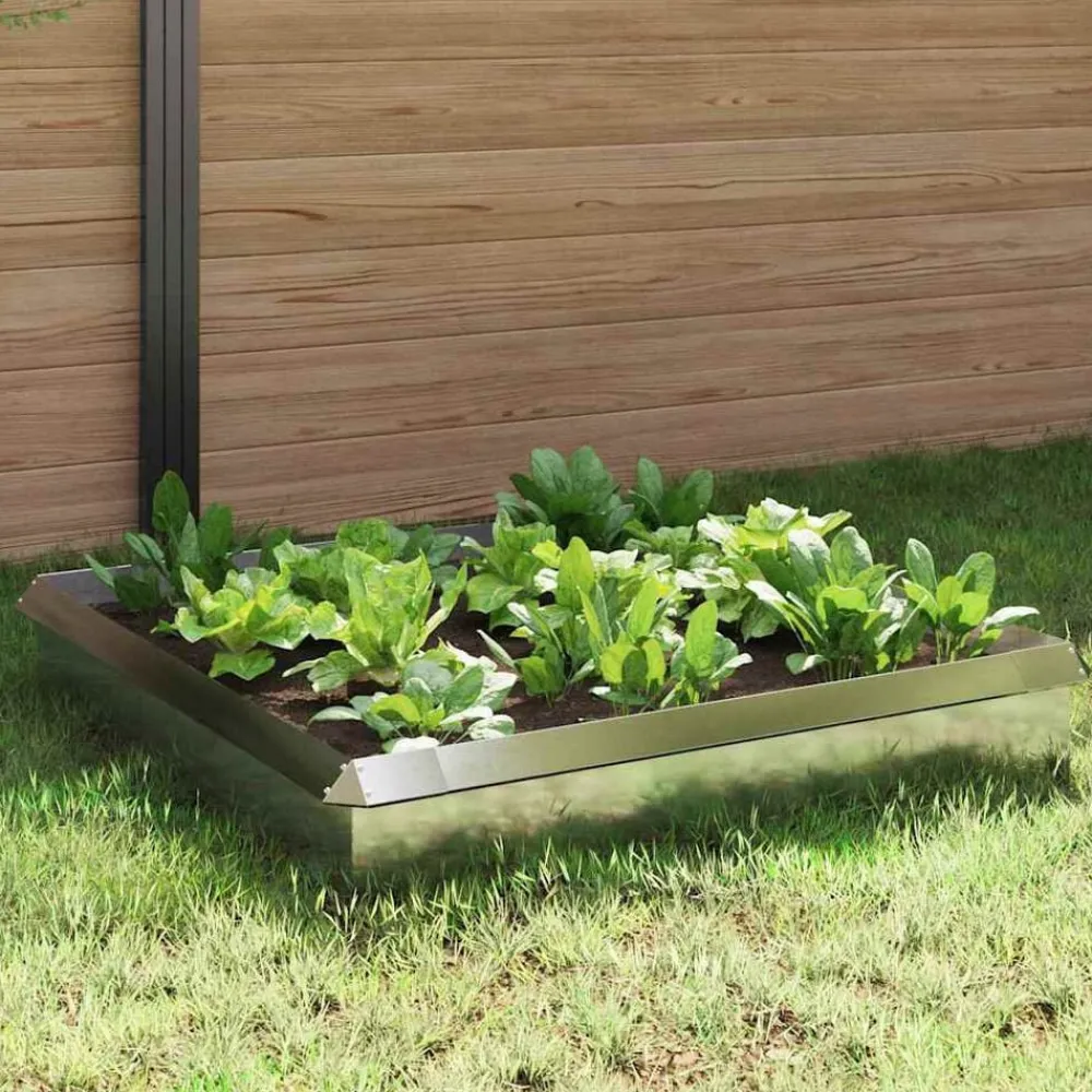 Tuinafscheidingen*vidaXL Slakkenhekken 8 pcs Zilver Roestvrij staal