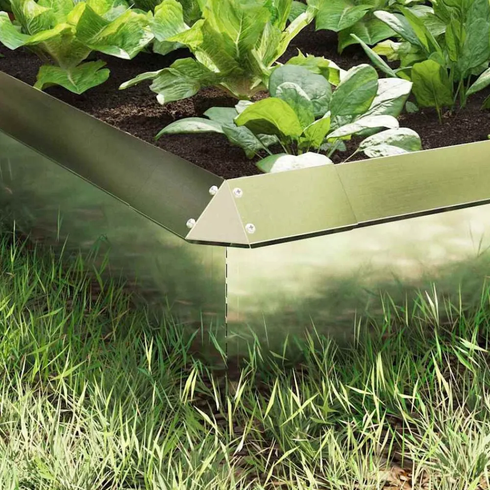 Tuinafscheidingen*vidaXL Slakkenhekken 8 pcs Zilver Roestvrij staal