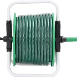Bouwbeslag*vidaXL Slanghaspel met slangkoppelset 0,5" 20 m vrijstaand PVC groen