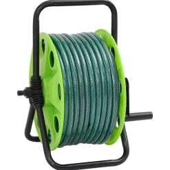 Bouwbeslag*vidaXL Slanghaspel vrijstaand met 20 m slang PVC groen