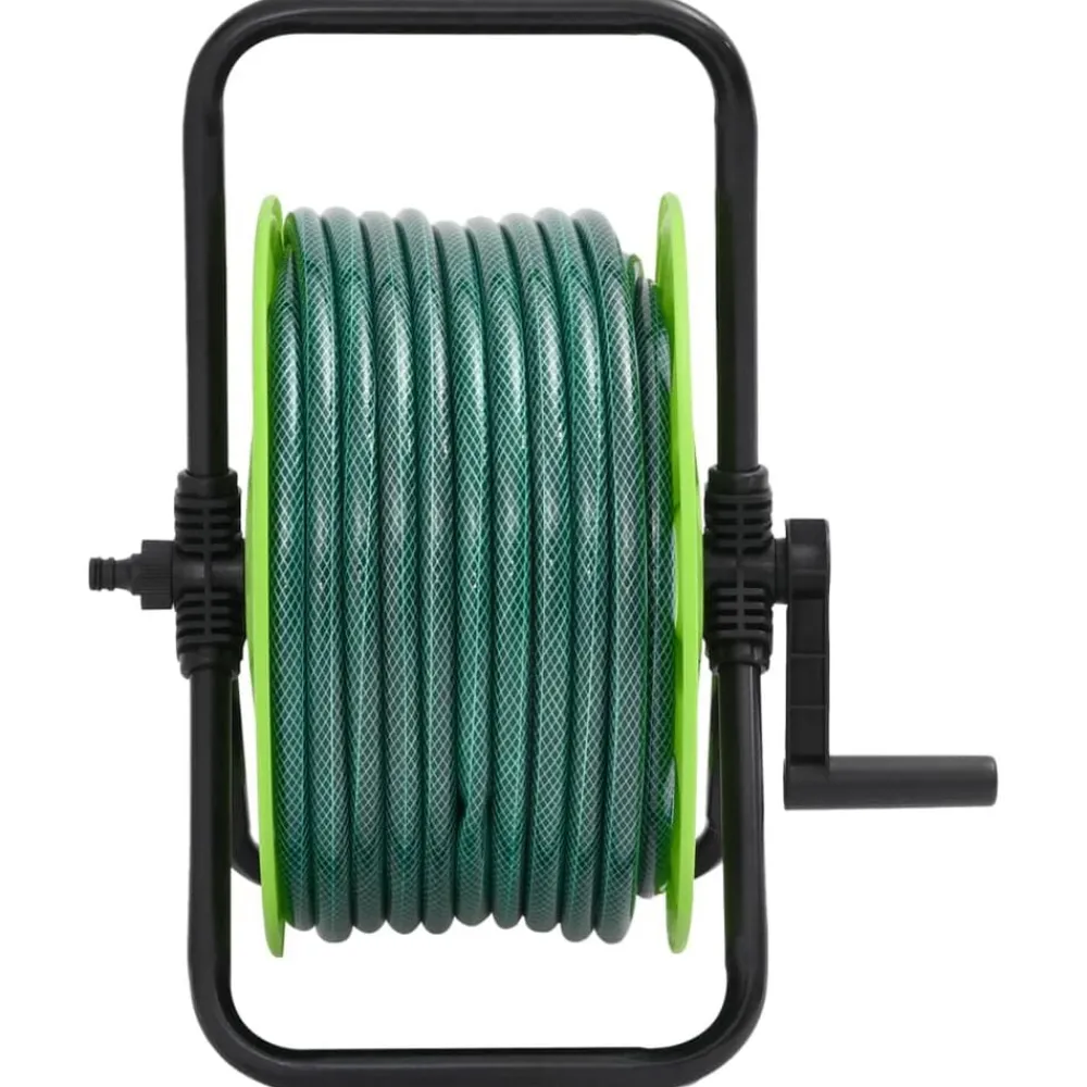 Bouwbeslag*vidaXL Slanghaspel vrijstaand met 20 m slang PVC groen