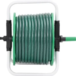 Slanghaspel vrijstaand met 20 m slang PVC groen>vidaXL Hot