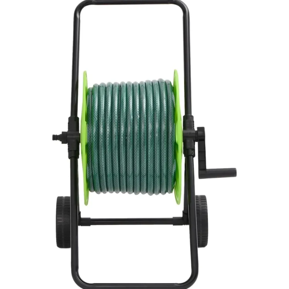 Bouwbeslag*vidaXL Slanghaspelkar met 30 m slang PVC groen