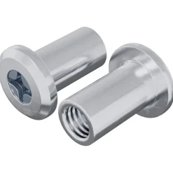 Slotmoer 2 pcs Zilver M6 x 15 mm Staal>vidaXL New