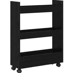 Smalle Opbergtrolley 60 x 22 x 80 cm Bewerkt hout>vidaXL New
