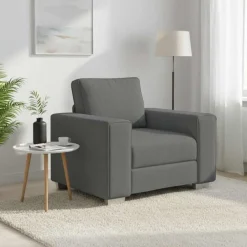 Banken*vidaXL Sofa Stoel 100 cm Stof Donkergrijs