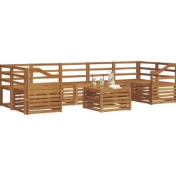 Meubelsets*vidaXL Sofa-Sets 8 pcs Massief Acaciahout Naturel