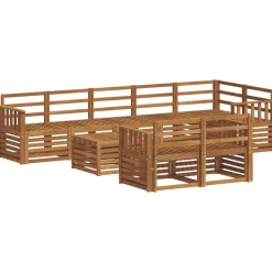 Meubelsets*vidaXL Sofa-Sets 9 pcs Massief Acaciahout Naturel
