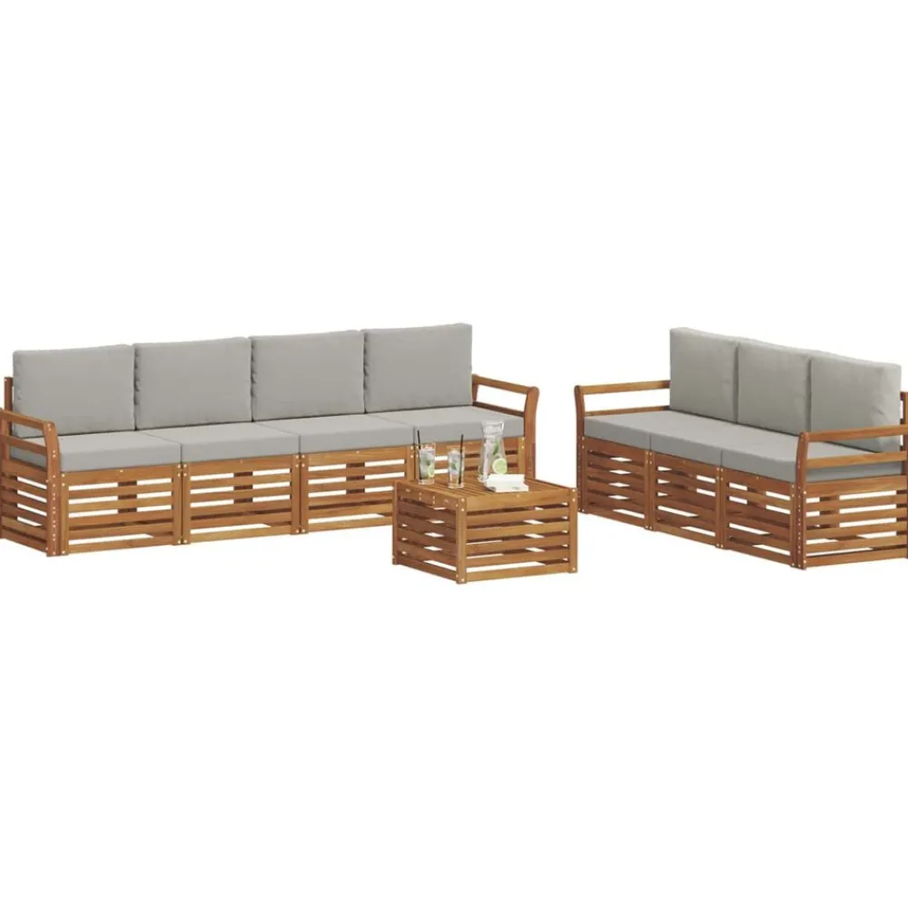 Sofa-Sets 8 pcs Massief Acaciahout>vidaXL Hot
