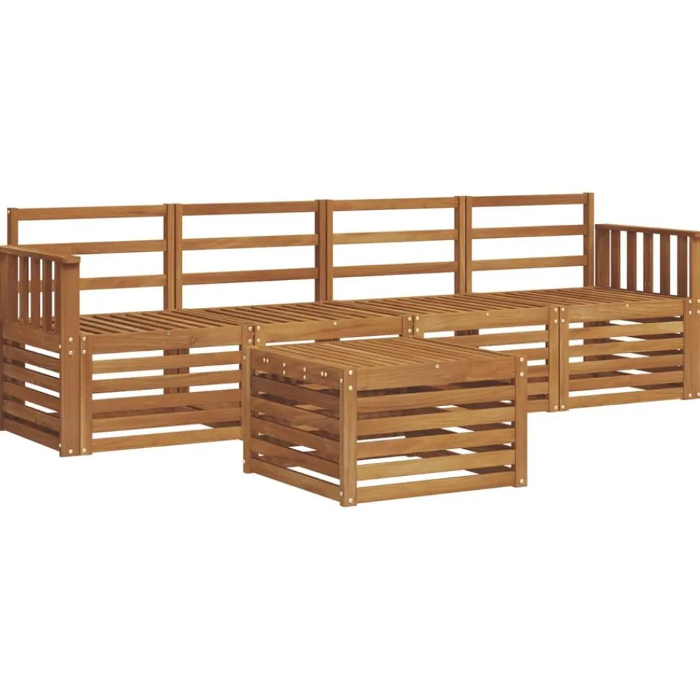 Sofa-Sets 5 pcs Massief Acaciahout>vidaXL Hot