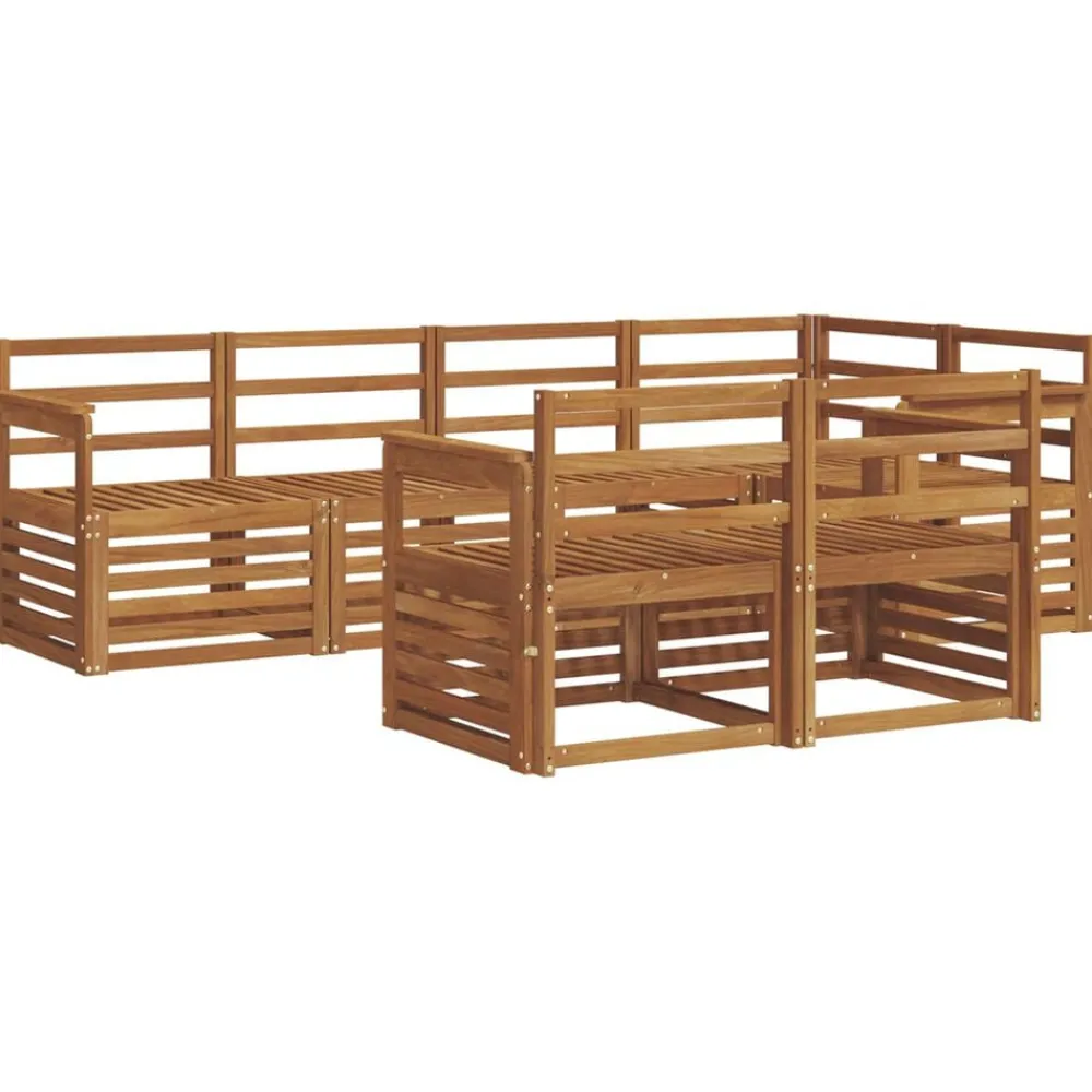 Sofa-Sets 7 pcs Massief Acaciahout>vidaXL Hot